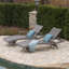 Chaise longue en osier Crete, fauteuil inclinable d'extérieur élégant avec structure en aluminium