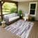 Machine Washable Indoor/Outdoor London ACN2255 Stripes Rug