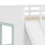 Base de lit mezzanine en bois avec trois tiroirs de rangement et deux portes