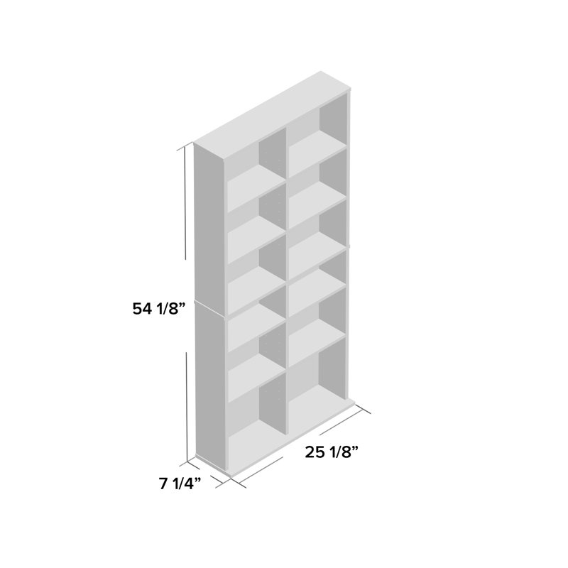 Continuum 54'' H Media Shelves, Maple