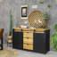 Lillehammer Solid Wood Steel 150 cm W Chest of 3 Drawers