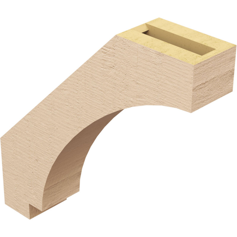 Attelle de genou impériale en cèdre brut Timberthane, l 3 po x P 14 po x H 14 po, brun clair apprêté