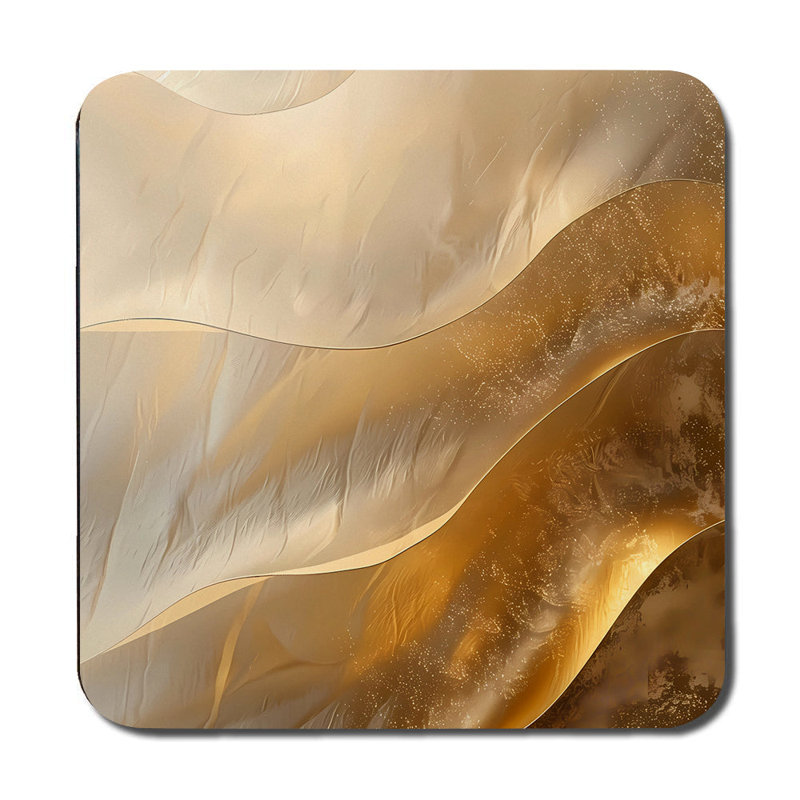 Gilded Marble Print Placemat And Coaster Set Tableware With Limited Edition Design