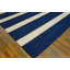 American Hooked Wool Striped Area Rug