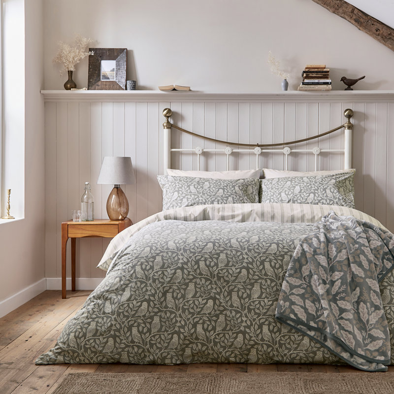 Owls Cotton Duvet Cover Set, Single Duvet Cover Set + 1 Pillowcase