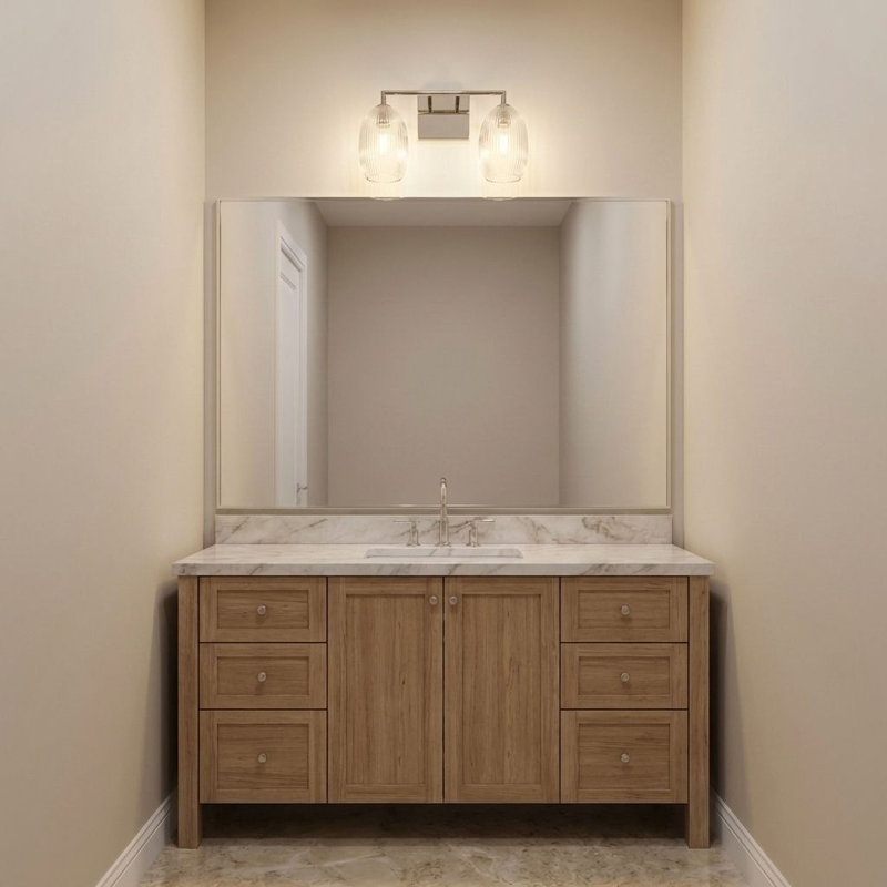 Wilmont Vanity Light, Polished Nickel, 2