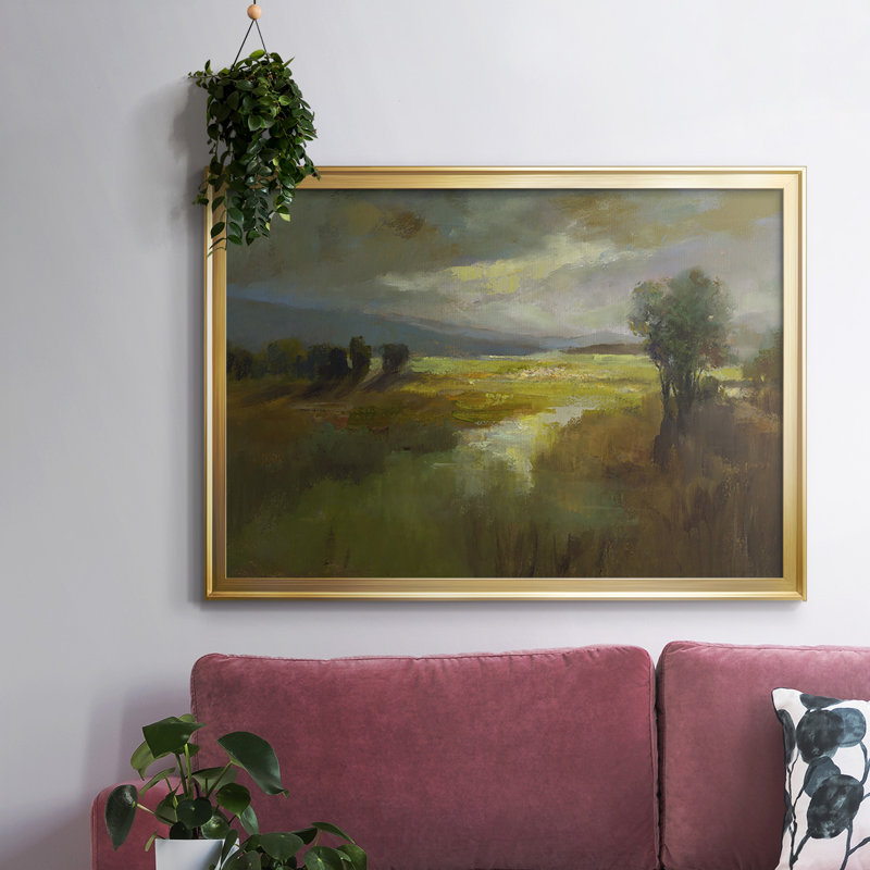 Toile tendue avec châssis The Way Home, Or, H 18 po x l 26 po x P 1,5 po
