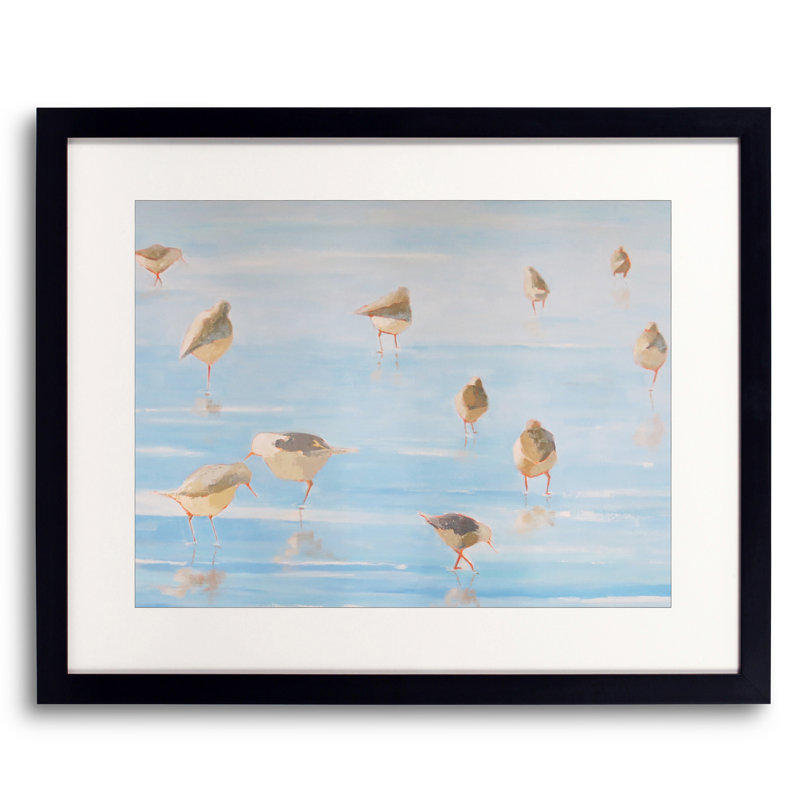Birds By The Waters Edge Print by Phyllis Adams, 25.25" H x 31.25" W