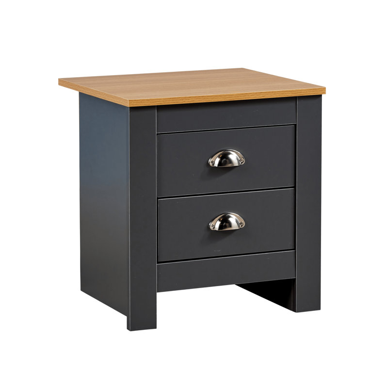Claes Bedside Table, Graphite