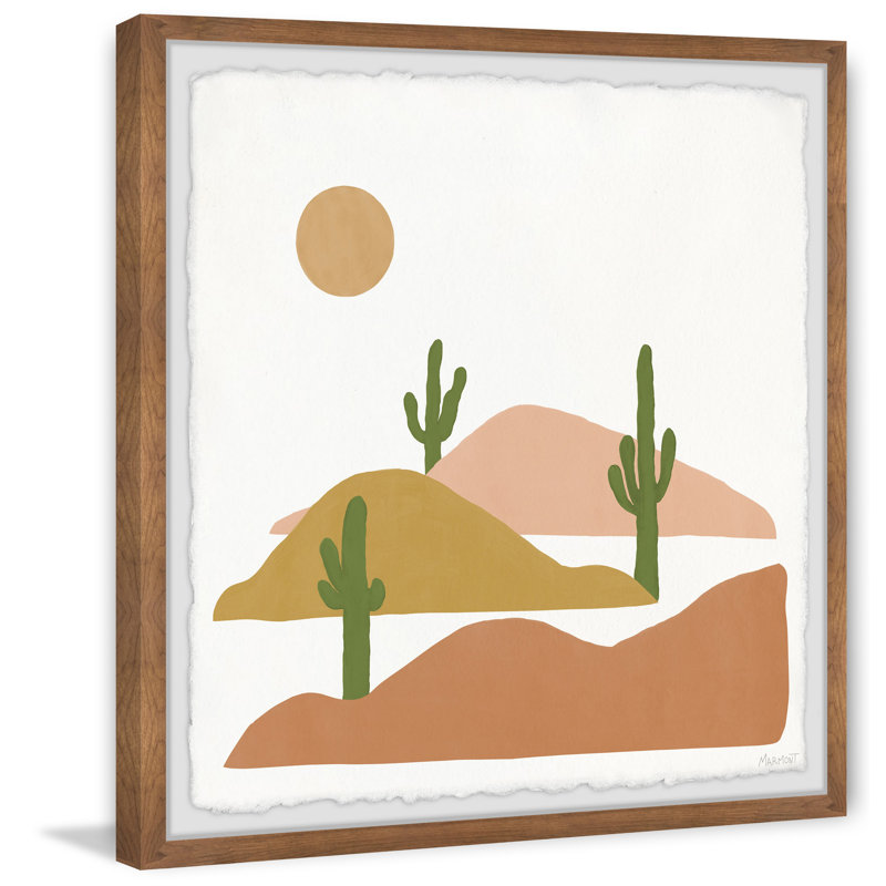 Cactus Mounds - Single Picture Frame Painting, 61cm H x 61cm W x 3.81cm D