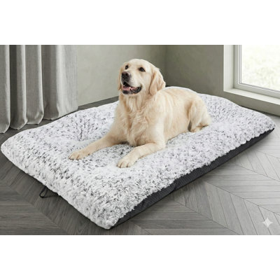 Washable Dog Bed Kennel Pad with Anti-Slip Base, Designed as Crate Mat for Extra Large Dogs and Cats, Size: 42 Inches