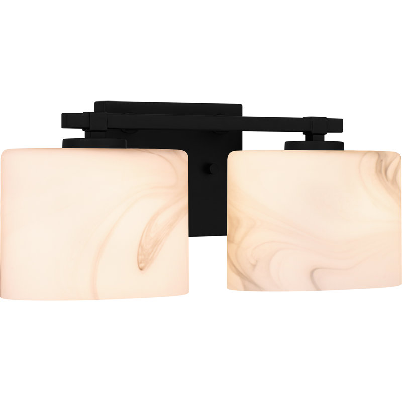 Karun 2-Light Matte Black Bath Light