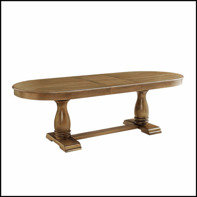 94.06 Inch Extendable Wooden Dining Table for 6, Long Expandable Curved Design, Mid Century Modern Large Kitchen Table for Living and Dining Areas