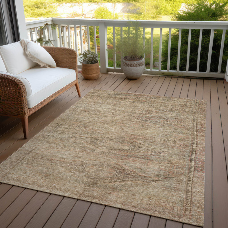 Tapis intérieur / extérieur beige Emalisse, 9 pi x 12 pi