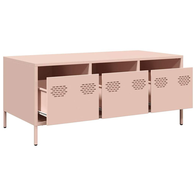 Antionett Coffee Table with Storage, Pink