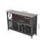 Industrial Wine Bar Cabinet with Metal Frame