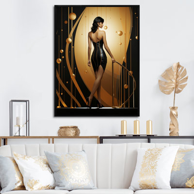 «Playful Evening Glam Portrait I», reproduction