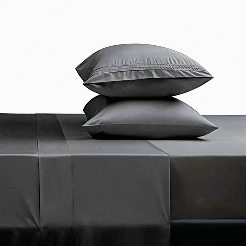 LuxurySoft 1800 Thread Count Microfiber Bed Sheet Set - Deep Pocket Wrinkle Resistant Sheets - 4 Piece Dark Grey Queen Size - Super Soft & Cozy - Fits 18-24 Inch Mattress