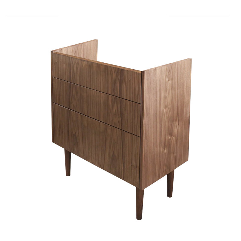 Sofi 31.5'' W Single Bathroom Vanity Base, Natural Walnut