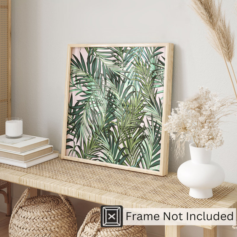 «Botanical Palm Leaves I», reproduction d'art sans cadre, H 10 po x l 10 po