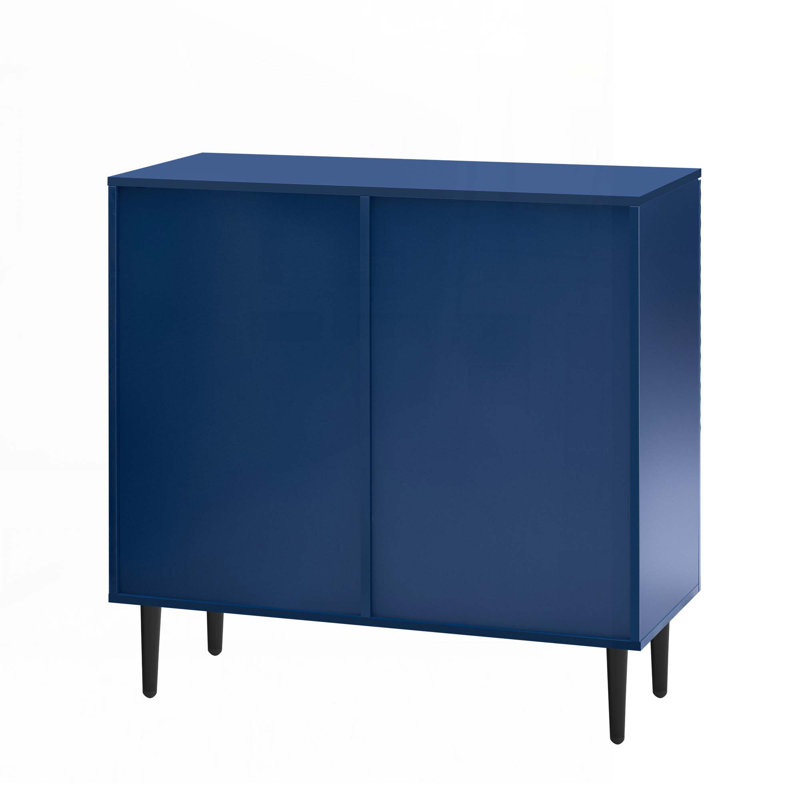 Armoire latérale minimaliste avec rangement polyvalent et porte élégante pour la maison, Bleu