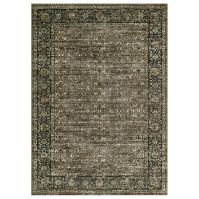 Vintage Distressed Floral Print Area Rug for Living Room and Bedroom