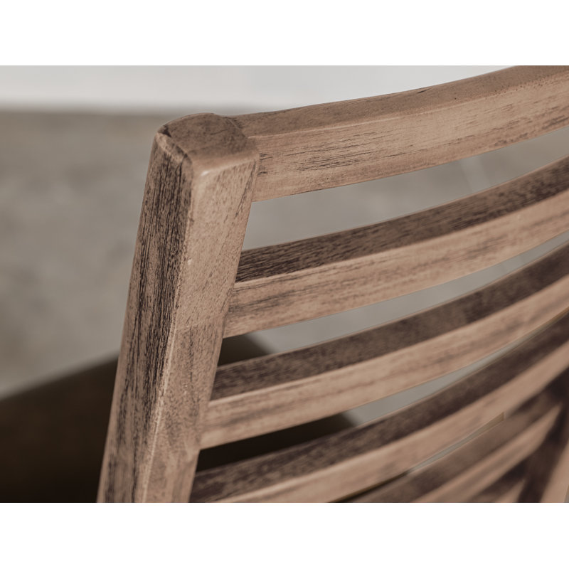 Chaise rembourrée en bois, Brun