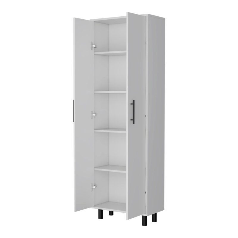 Garde-manger à 2 tablettes et 5 portes Fagan - blanc, Blanc