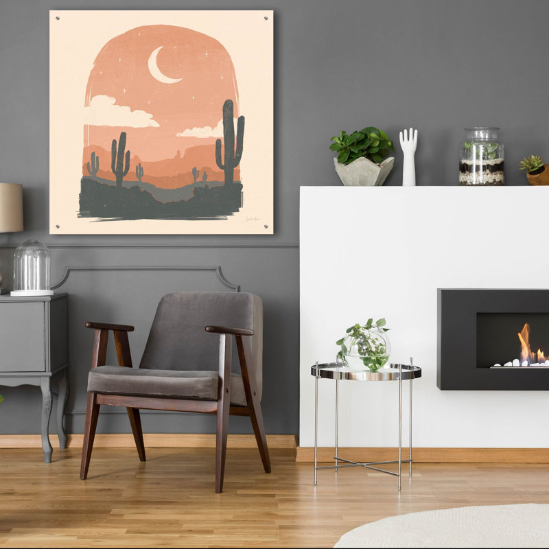 «Desert 2 Sq» par Janelle Penner, art mural en verre acrylique, H 36 po x l 36 po x P 0,2 po