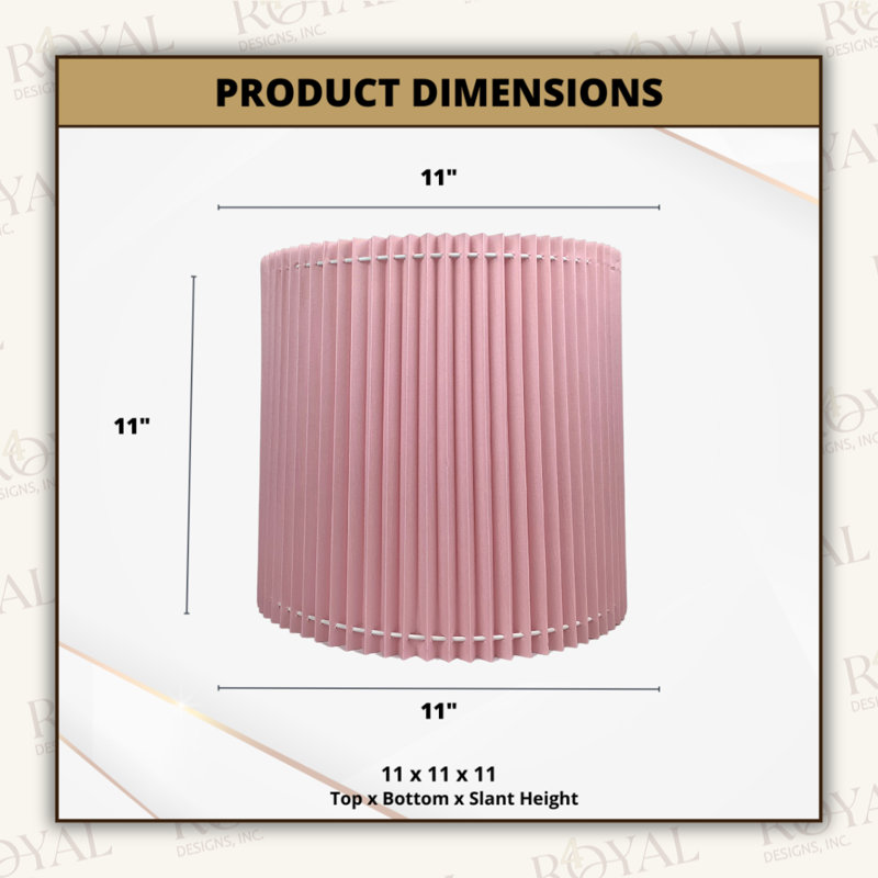 Royal Designs, Inc. FB3363B4B7144FC0B297D3FA86D76EDC Norah Pleat, H 11 po x l 11 po x P 11 po, Rose