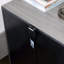 Table de chevet 1pc Table de chevet en bois massif Poignées de bar 3 tiroirs Table de chevet Pieds de support en métal Ports USB