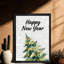 Reproduction d'art encadrée noire encadrée noire Happy New Year-737156265
