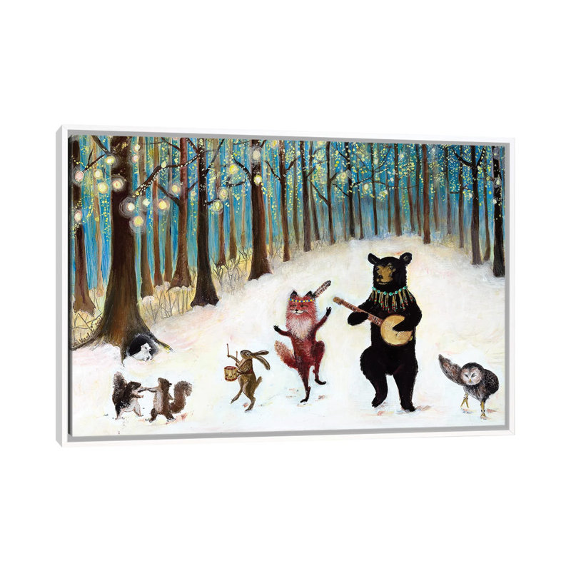 «Forest Festivities» par Jahna Vashti - reproduction d'art, Toile blanche encadrée, Pas de tapis