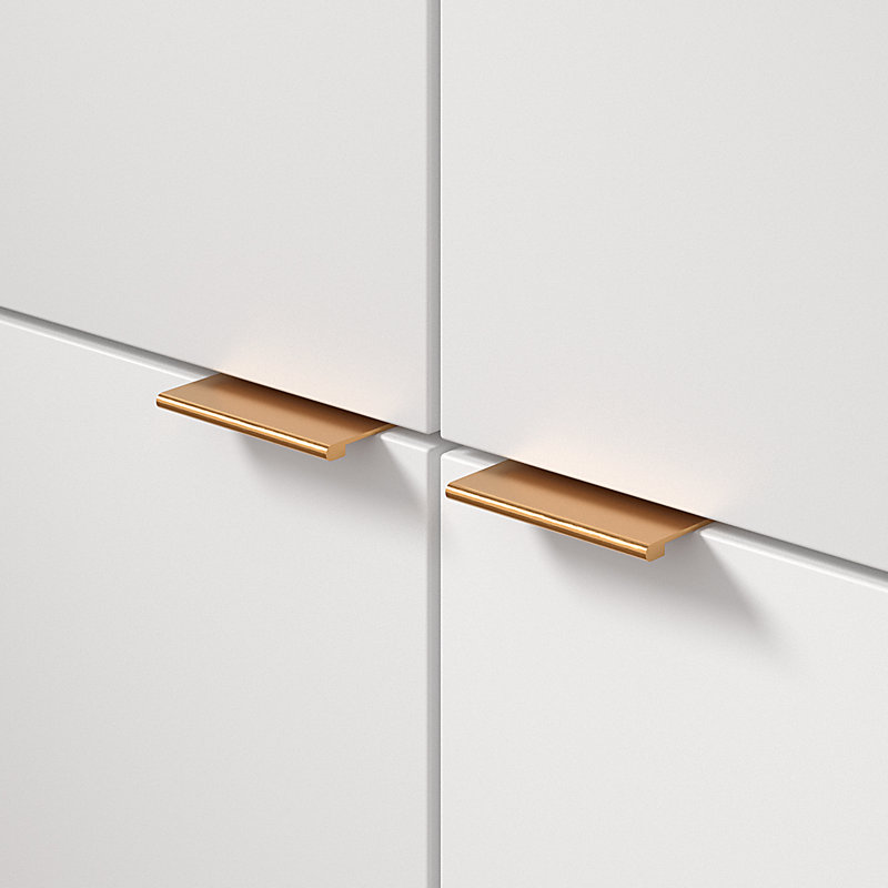 Expression 1.9687" Center to Center Edge Pulls, Satin Gold