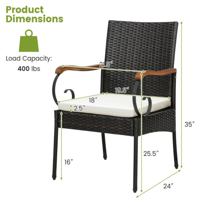 Chaise de salle à manger d'extérieur Ivalou