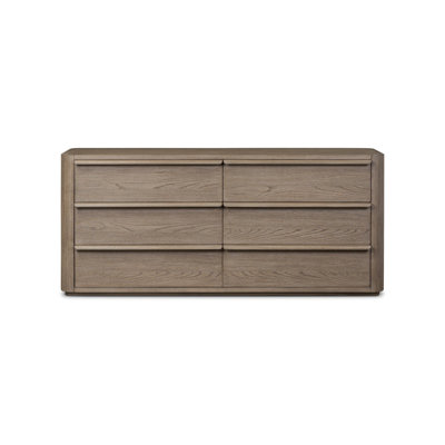 Primrose 6 Drawer Dresser-Natural Flat Oak Veneer