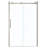 Halo 47" W x 79" H Single Sliding Semi-Frameless Shower Door-36554391