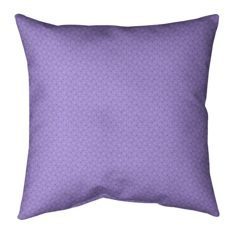 Oreiller carré Katelyn Elizabeth, 26 po x 26 po, Pas de bourre, Mauve clair