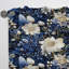 Fleurs indigo foncé au clair de lune - Rideau floral - Rideau floral obscurcissant - 1 panneau-107564011