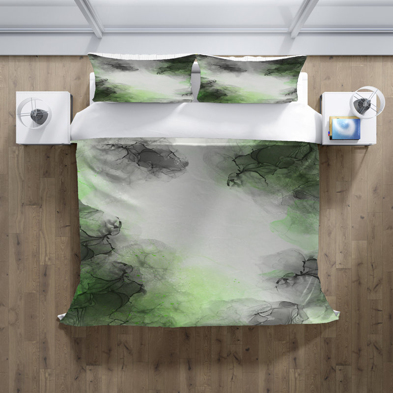 Polyester Abstract Duvet Cover, King Duvet Cover + 2 King Shams