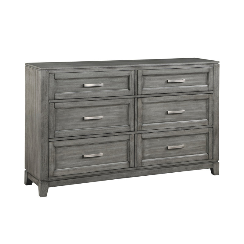 Commode grise, commode de chambre à coucher avec tiroirs gris