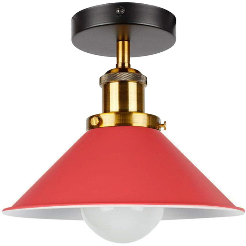 Semi Flush Mount, Red