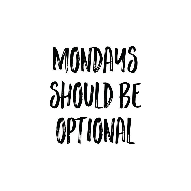 Mondays Optional - Wrapped Canvas Print, 30cm H x 30cm W x 3.8cm D