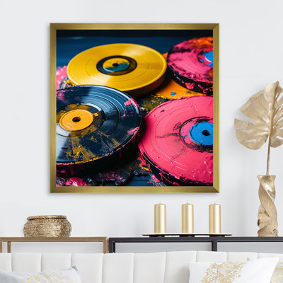 Disque vinyle rose III - Art mural vinyle