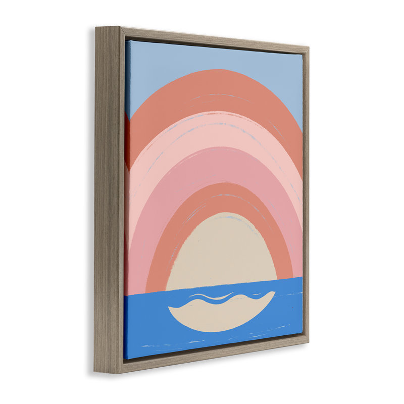 «Ocean Rainbow Reflection» par Carrie Cantwell, Encadrement brun, H 25 po x l 25 po