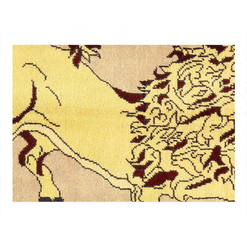 Animal Pictorial lion Hand Knotted 2'X 3'1"