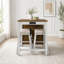 Ensemble de table de bar avec prise de courant, rangement et 2 tabourets
