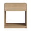 Mid-Century Modern Bedside Table Set, 2 Pieces, With Storage Drawers And Open Shelves, Bedroom Side Table With Rounded Corners, Compact Bedside Table Set, Oak Colour
