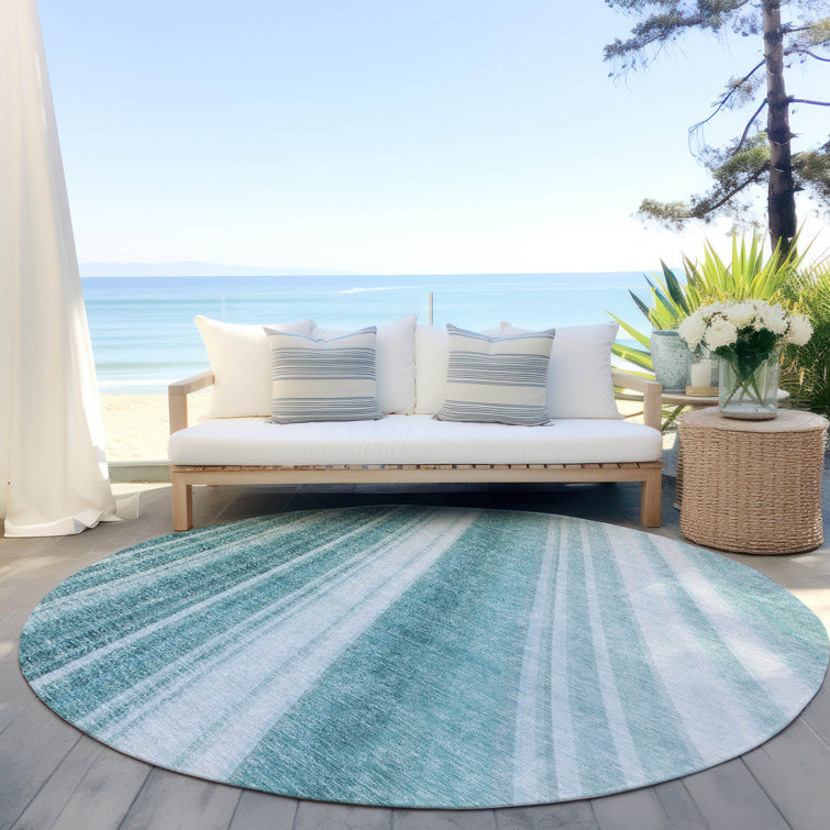 Chayden Washable Striped Indoor / Outdoor Rug