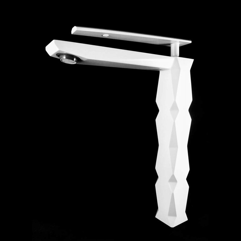 Ikon High Luxury Vessel Sink Bathroom Faucet, White